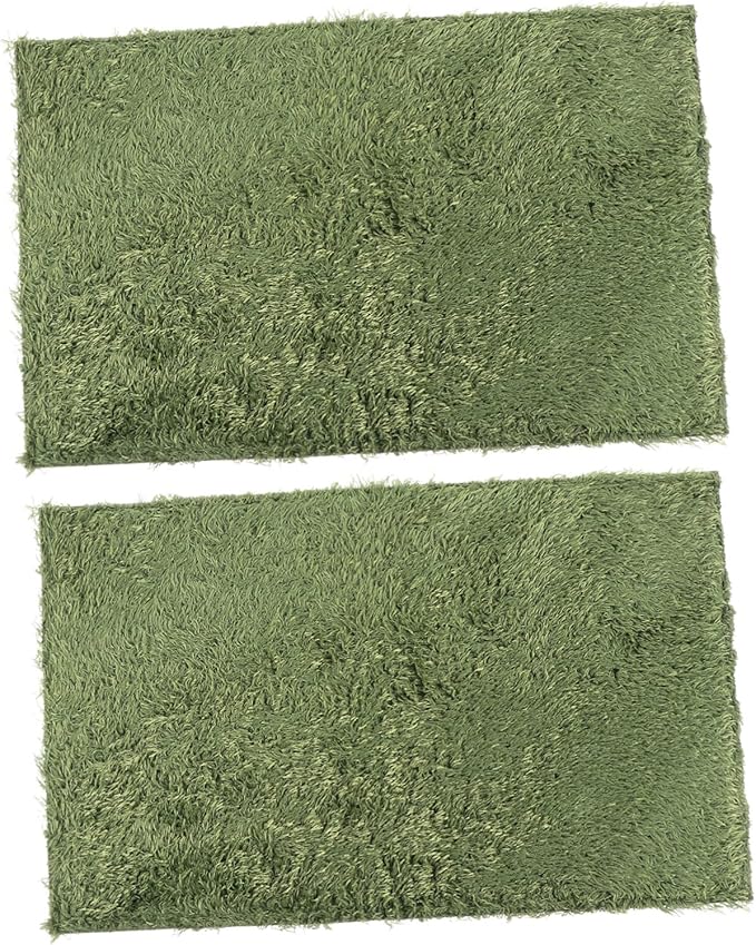 Kisangel 2pcs Turtle Habitat Carpet Breathable Reptile Bedding for Terrarium Imitation Moss Liner for Amphibians and Turtles Comfortable Substrate Mat for Reptiles