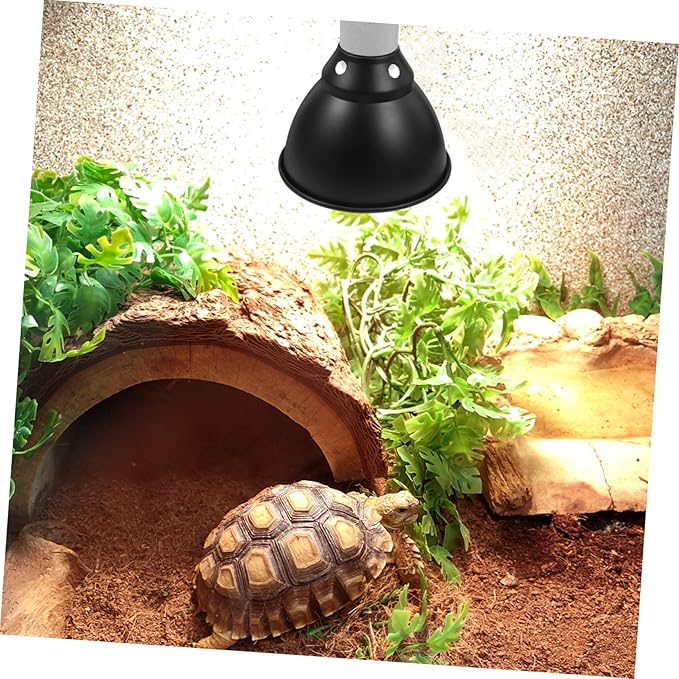WOONEKY Reptile Heat Lamp Shade for Bearded Dragon Turtle Lizard Easy Installation Energy Efficient Lighting Design for Optimal Reptile Habitat Conditions