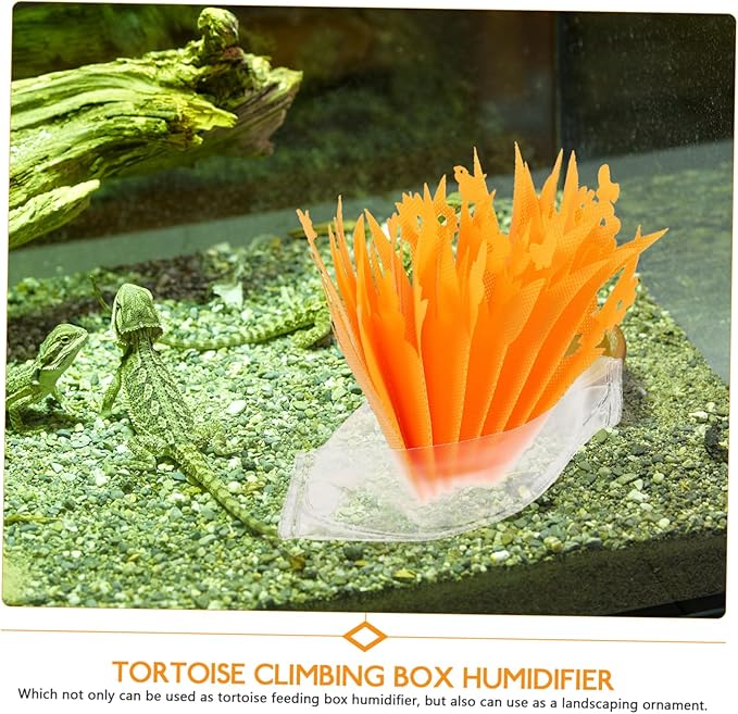 GANAZONO Reptile Humidifier Simulated Plants Non-Electric Washable for Terrarium Decoration for Reptile Tanks Provides Moisture Without Noise