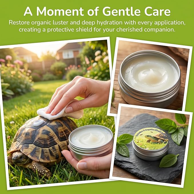 Reptile & Tortoise Shell Balm, 3.5 oz, Natural Formula Moisturizer for Turtle and Tortoise Shell Care
