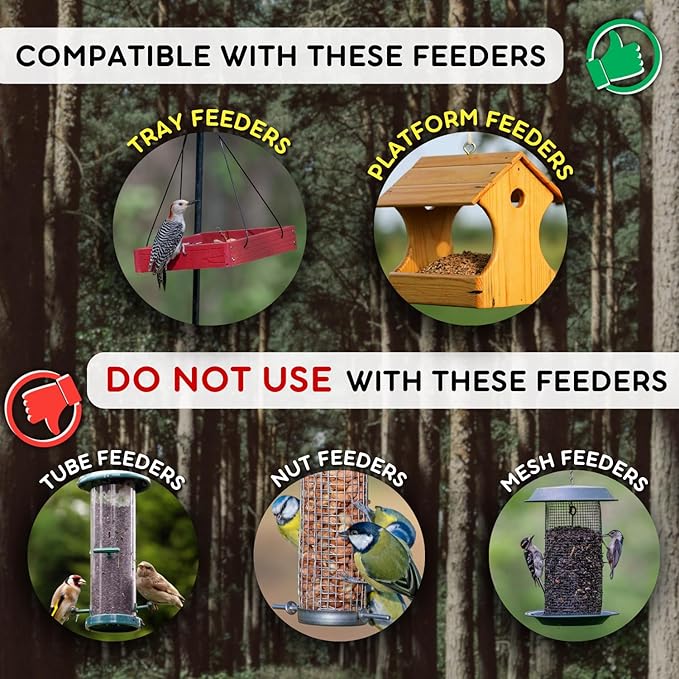 Birds of a Feather Deluxe Dove Food, Pigeon Food, Mourning Dove Outdoor Bird Seed, Dove Bird Seed, Comida para Palomas, Made in USA, 8 lbs