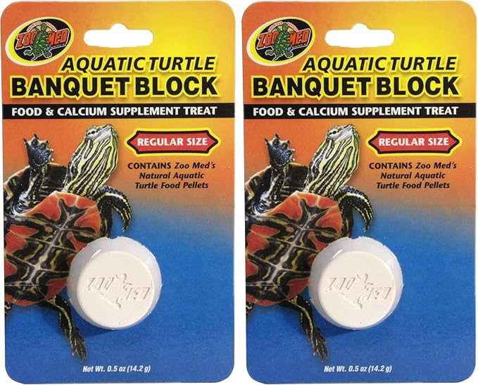 Zoo Med Aquatic Turtle Banquet Block, 0.5 Ounce (Pack of 2)