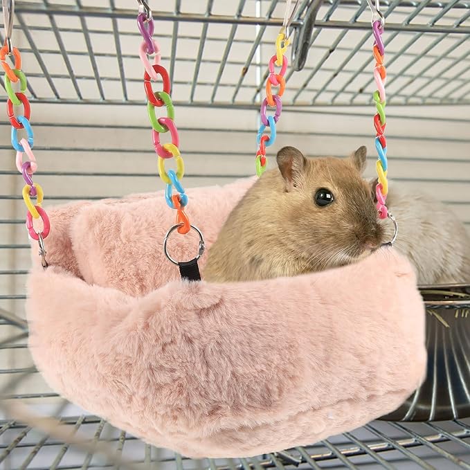 iplusmile Accessory Sleeping Squirrel Pig Resting Warm Cave Bedding Hut Comfortable Hammock Hanging Habitat House Pet Cage Rat Small Toys Glider Ferret Accessories Animal Beds Hideout