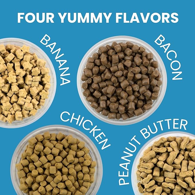 Marshall Pet Products Bandits Ferret Treats Variety Pack – Includes Banana, Chicken, Bacon, Peanut Butter Flavors (3oz Each) Plus Ferret Sneaker Toy for Enrichment & Fun