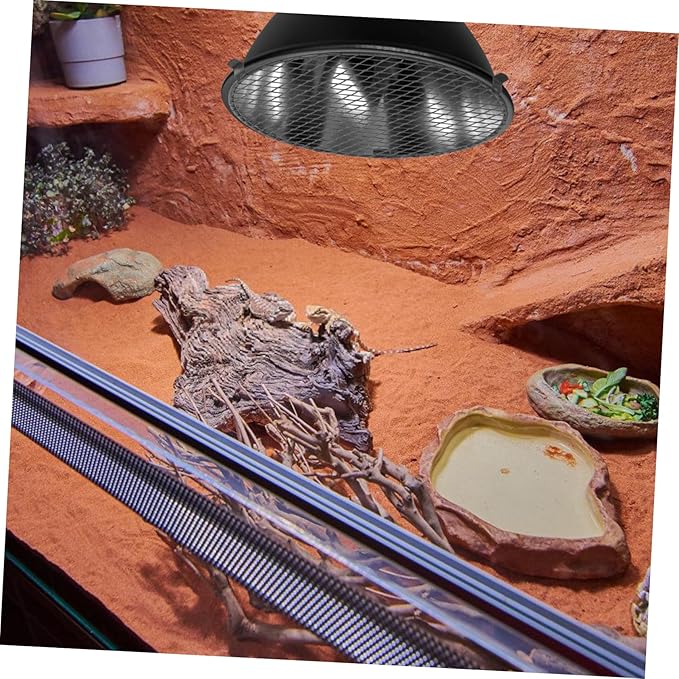Zerodeko Heat Lamp Safety Mesh Cover for Reptile Enclosures Iron Mesh Protector Easy Reptile Tanks Prevents Burns and Scalding