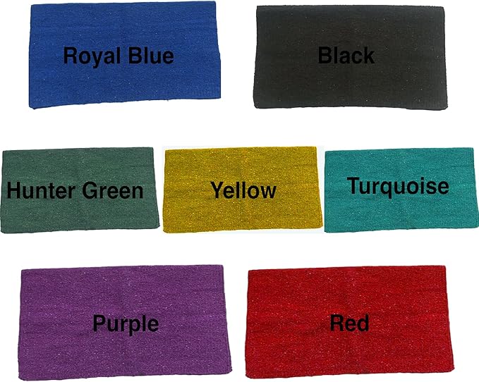 Majestic Ally Solid Color 34"x 36" Traditional Acrylic Saddle Blanket with Hemline Edges-3.7 lbs (Turquoise)