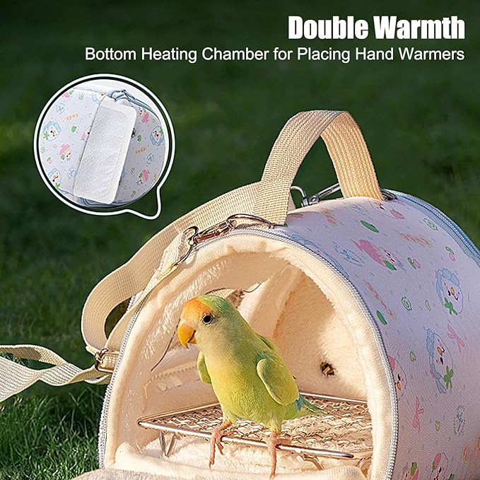 Bird Carrier Travel Cage –, Warm Parrot Transport, Box Window Parakeet Hiking, Camping Conure Cockatiel Canary African | Parakeet Hiking Camping Conure Cockatiel Canary African Grey Lovebird