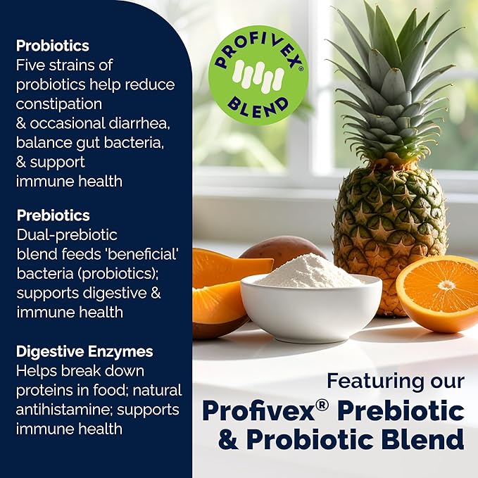 Vetnique Glandex Daily Probiotics for Dogs with Prebiotics to Support Gut Health, Diarrhea with Fiber and Digestive Enzymes, Probiotic Chews or Powders (30ct Chews, Probiotic Bacon Chews)