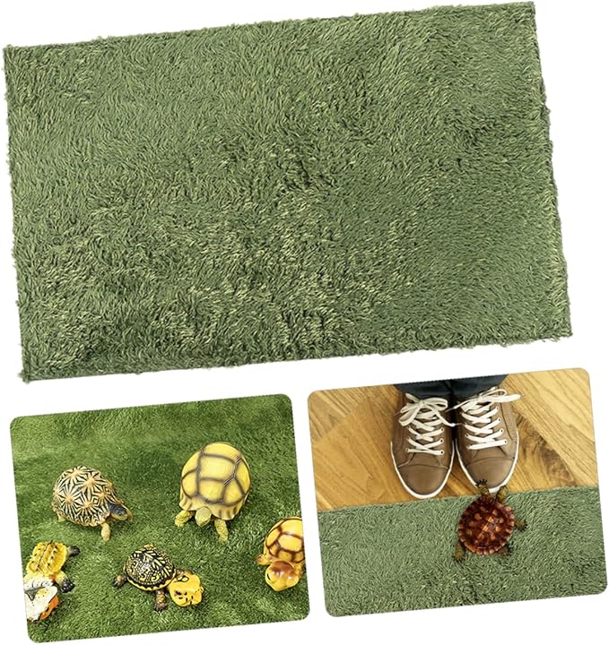 Lifelike Fake Lawn Reptile Carpet for Amphibians and Tortoises Moisture Retaining Home Terrarium Mat 100% Safe for PET Use
