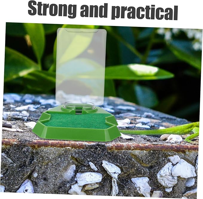 SUPVOX Reptile Feeding Box Lizard Water Dispenser for Gecko Tortoise Food Dish Plastic Water Bowl Reptile Hydration