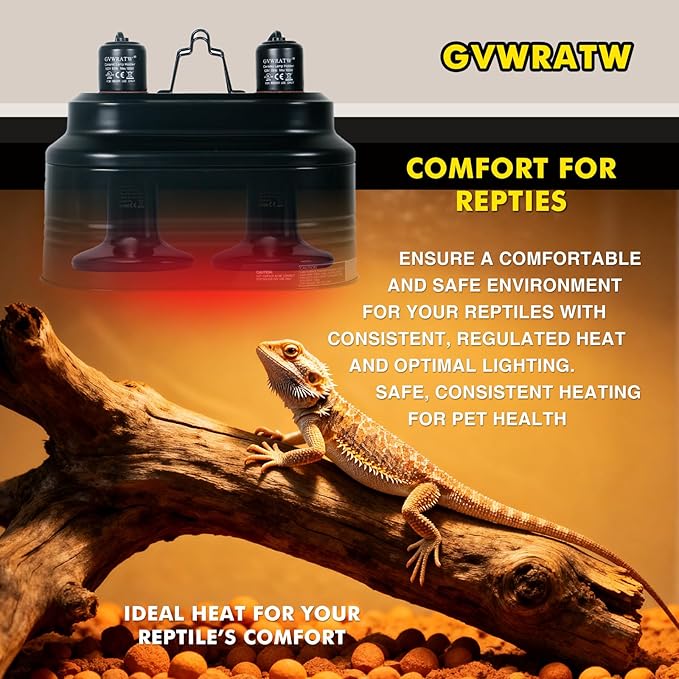 2 Pack Reptile Ceramic Lamp 0.28 inch(85mm)- No Light Reptile Heat Lamp for Bearded Dragons, Turtles, Snakes, Lizards - Ideal for Pet Brooders - Safe Heating for Amphibians & Small Animals