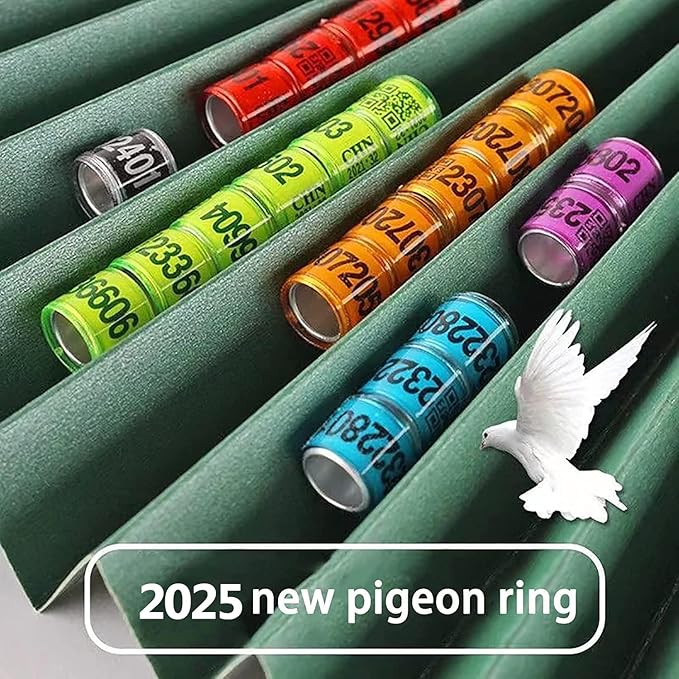100Pcs Multicolor Aluminium Pigeon Leg Rings Dove Leg Rings with 2025 AU Pigeon Foot Ring with Word Earring, Quality Durable, Quail Leg Bands Baby Chick Leg Bands Pigeon Bands Chicken Leg Bands Rings