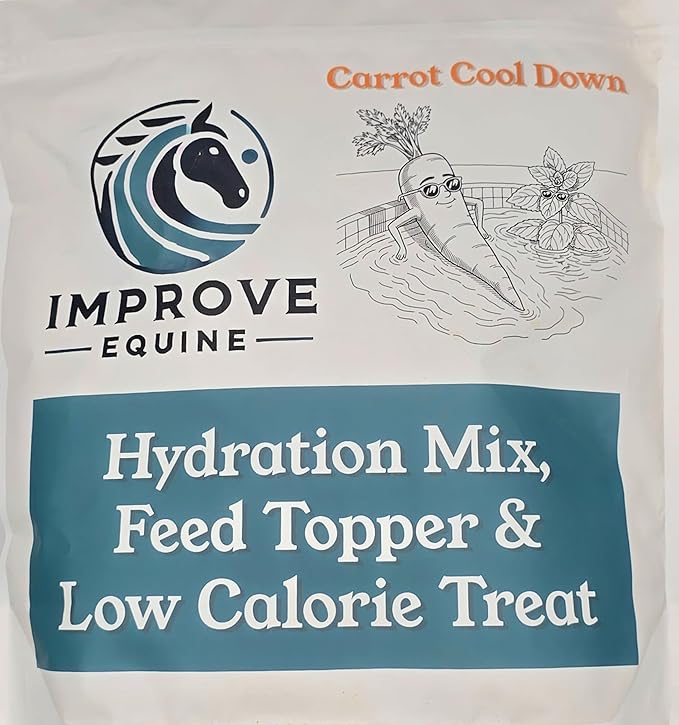Low Calorie Hydration, Feed Topper & Treat | Safe, NO Electrolyte/Salt for Daily Intake | No Sugar Added (2LB Bag (100 Servings), Carrot Cool Down - Carrot & Peppermint)