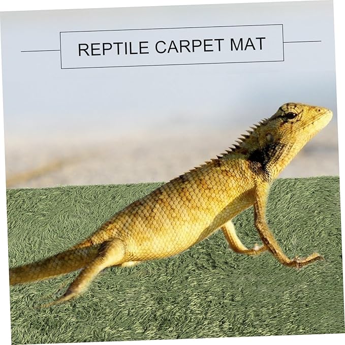2Pcs Moss Reptile Carpet Liner for Terrarium Breathable Substrate for Lizards Iguanas Tortoises Non Adhesive Soft Reusable Crawler Mats