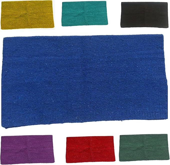 Majestic Ally Solid Color 34"x 36" Traditional Acrylic Saddle Blanket with Hemline Edges-3.7 lbs (Royal Blue)