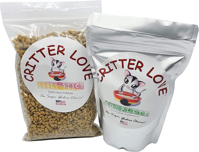 Complete & Honey & Peach Kibble Sugar Glider Food - Combo Pack