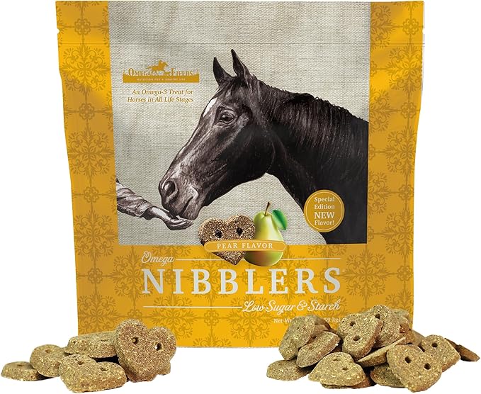 Omega Nibblers Low Sugar & Starch, Pear Flavored Horse Treats (3.5 lb)
