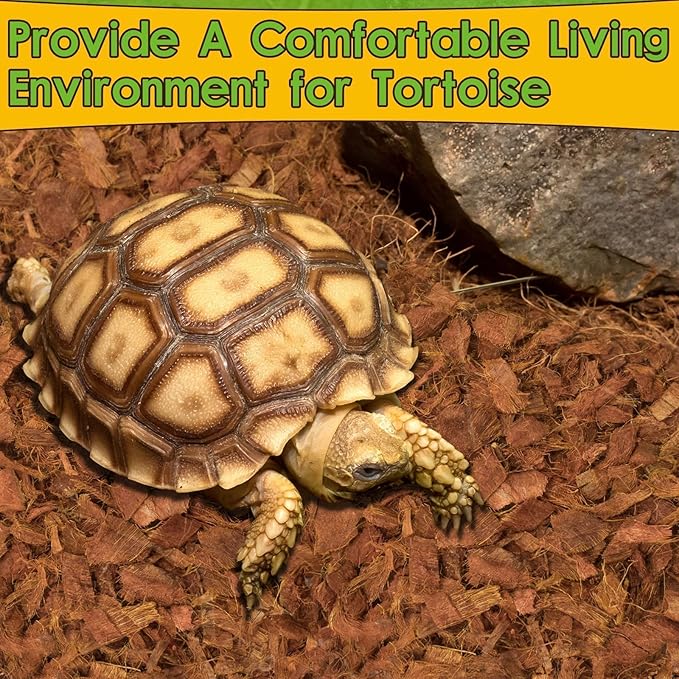 Halatool 2 Pack Snake Bedding Natural Coconut Chips Substrate Coco Husk for Reptiles Tank Terrarium Substrate for Ball Python Frog Gecko Hermit Crab Tortoise