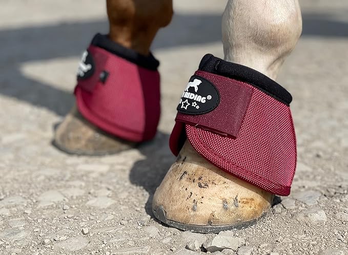 TGW RIDING 2520D Horse Bell Boots No-Turn Horse Bell Boots, Equine Ballistic Hoof Overreach Bell Boot, Pair