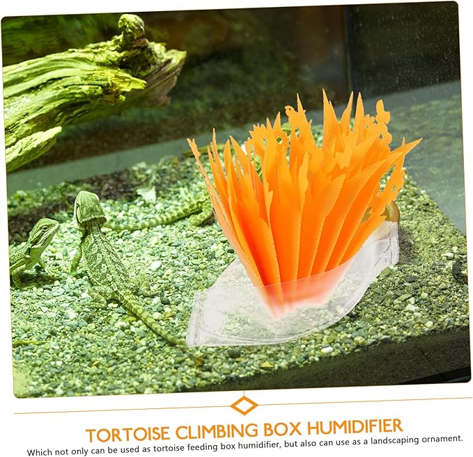 SUPVOX Reptile Humidifier Natural Absorbent Material for Tortoise and Tanks Creates Optimal Humidity for Reptile Habitats Compact Decorative Design