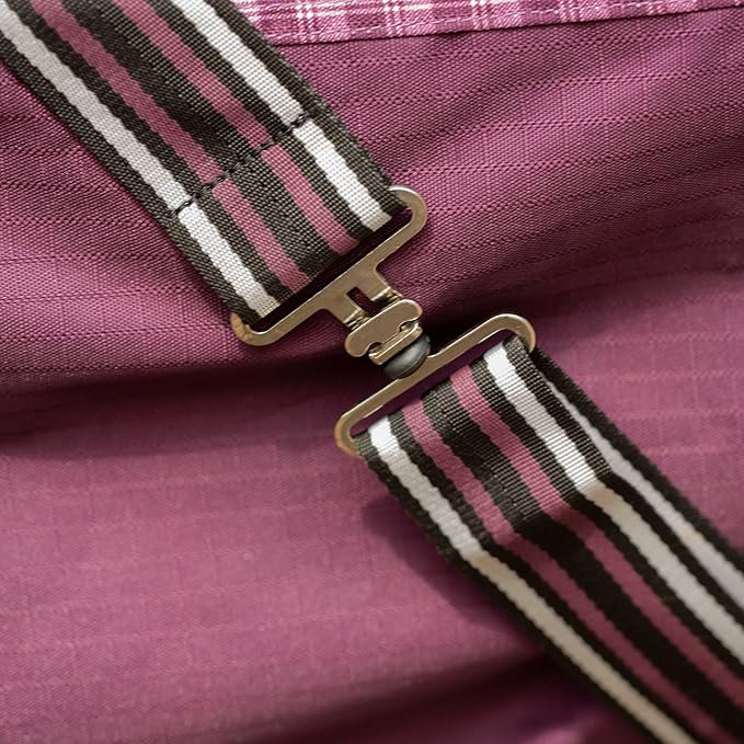 Equinavia Norse Lightweight 100g Fill Horse Rain Blanket | Waterproof Turnout Sheet - Black - 66 in - Plum Wine/Orchid Haze - 72 in