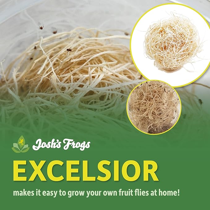 Josh's Frogs Excelsior (Makes 10 Fruit Fly Cultures) 4.6oz