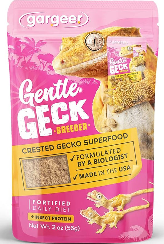 Gargeer 2oz Complete Crested Gecko Food Diet. Premium Mix, Ready to Use Freshly Made Powder. Unique Formula, Developed & Made in the USA. Enjoy! (Breeder + Insects Protein)
