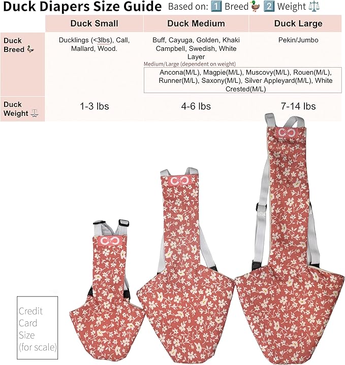 Chicken Diapers Duck Diaper Diaperalls for Hens, Roosters, Ducks, Ducklings - Reusable, Adjustable by Uni Infinity (Buffalo Plaid, Duck Medium, 1, Count)