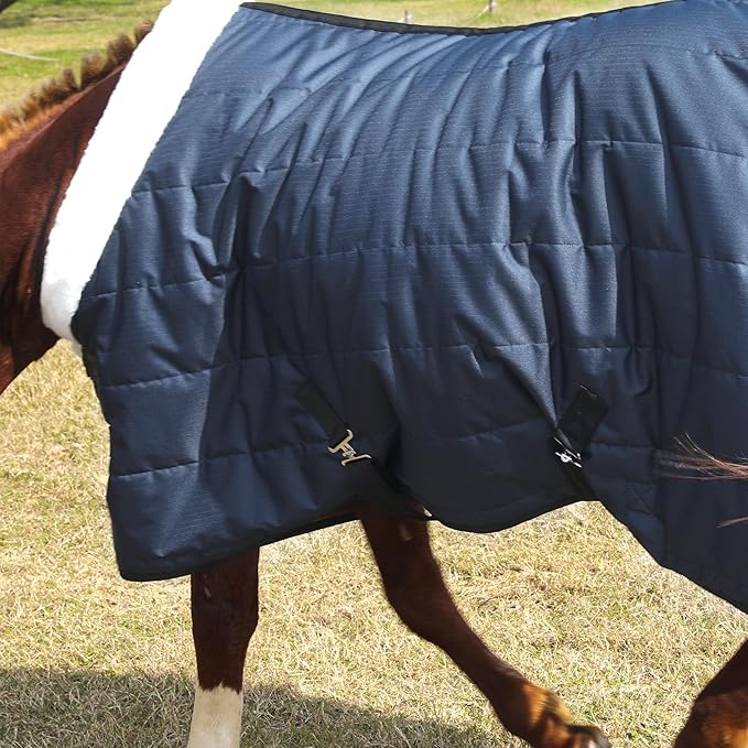 HOMBYS Heavy Duty Winter Horse Blanket,Waterproof Turnout Blanket with Flannel Backing,Super Warm Horse Blanket for Real Horse, 600D High Density Horse Sheet (75")