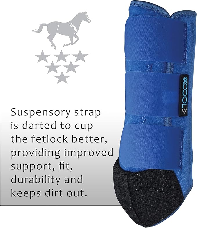 Professional's Choice 2XCOOL Sports Medicine Horse Boots | Protective & Breathable Design for Ultimate Comfort, Durability & Cooling in Active Horses | 2 Pack Medium Royal Blue