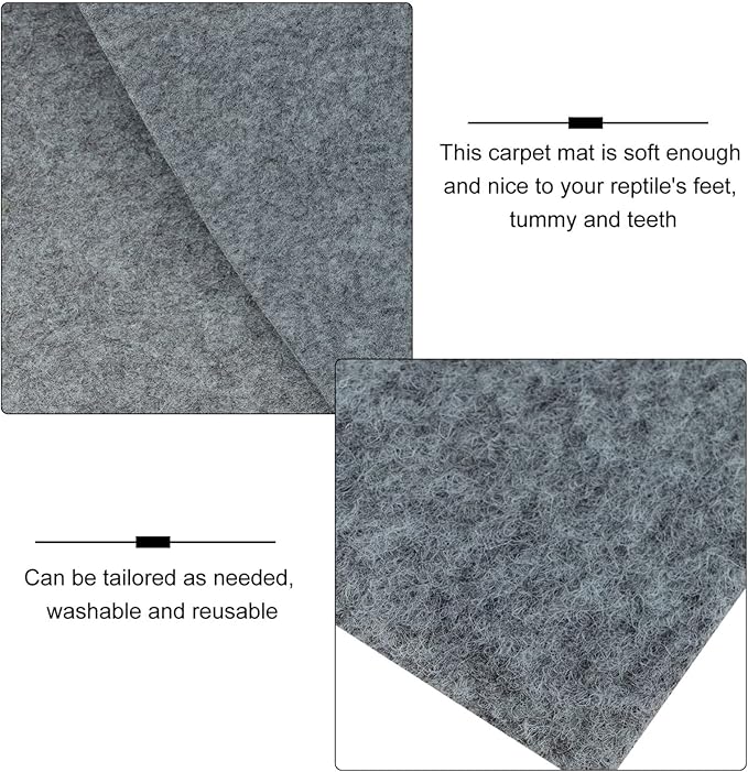 GALPADA Terrarium Liner Reptile Carpet Mat Moisture-Absorbent Bedding for Tortoises Lizards Snakes Easy to Clean Reptile Substrate for Comfortable Habitat