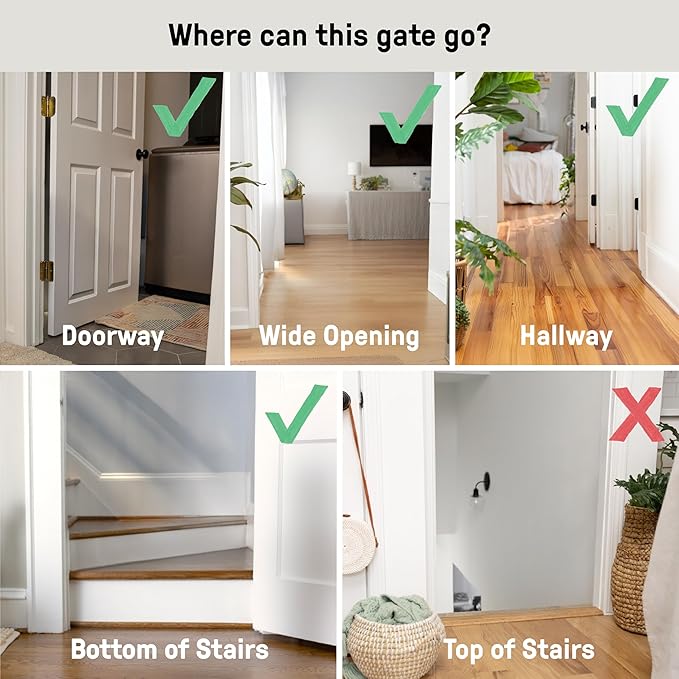 Ingenuity Decorative Extra Wide Baby Gate & Dog Gate, 44"-72" Wide, 36" Tall, Hardware Mounted, Install in Hallways, Bottom of Stairs, or Large Openings - Bronze
