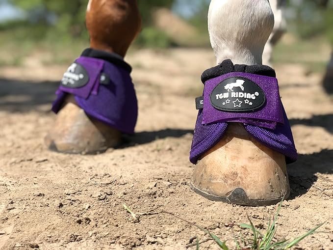 TGW RIDING 2520D Horse Bell Boots No-Turn Horse Bell Boots, Equine Ballistic Hoof Overreach Bell Boot, Pair