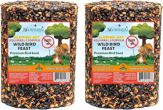 JCs Wildlife Squirrel Stopper Wild Bird Feast Large Cylinder 3.75lbs (2-Pack)