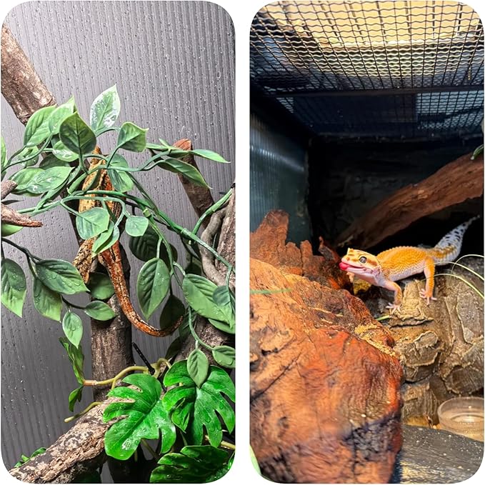30 Gallon 18x18x24 Tall Terrarium, Aluminum Frame Gecko Tank with Clear Ventilated PC Panels, Mesh Top, Locking Door for Crested Gecko Chameleon