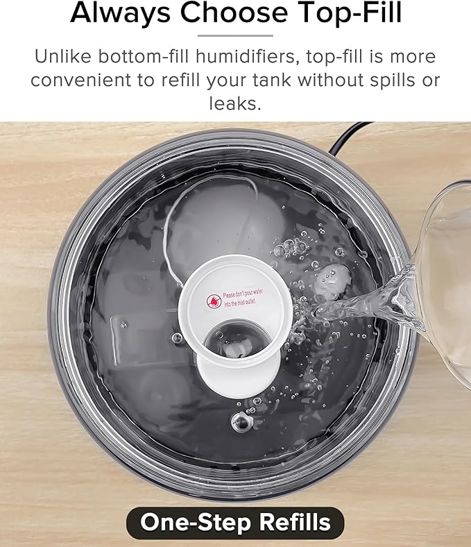 Reptile Fogger Humidifier Mister for Reptile Tank, 2.5L Top-Fill Terrarium Humidifier with Hose for Snakes, Tortoises, Chameleons and Ball Python, AUAAQ Reptile humidifers