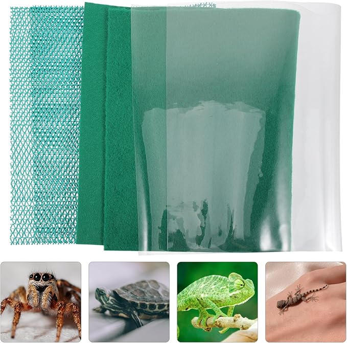 GALPADA 1set Premium Reptile Carpet Mat Washable Bedding for Turtles Snakes and Lizards Breathable and Comfortable Substrate for Terrarium