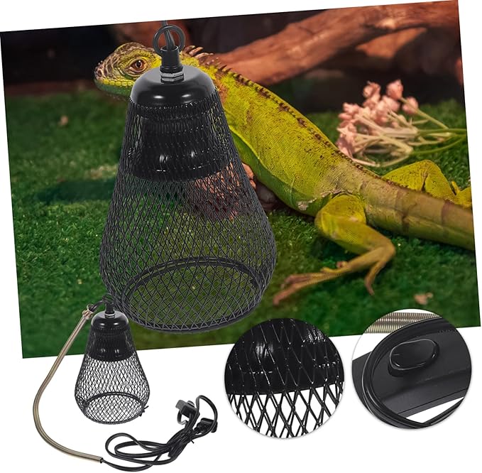 Toddmomy Reptile Tank Heat Lamp Shade Cover for Snake Accessories Light Cover for Reptile Decor