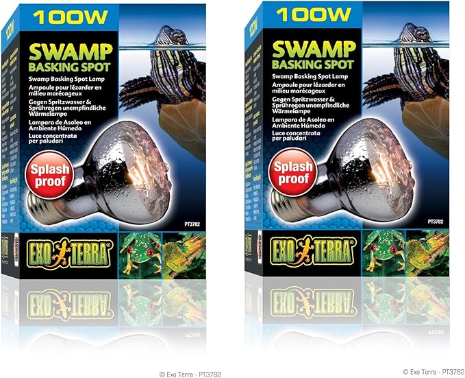 (2 Pack) Exo Terra Swamp Glo Basking Spot Lamp, 100 Watt