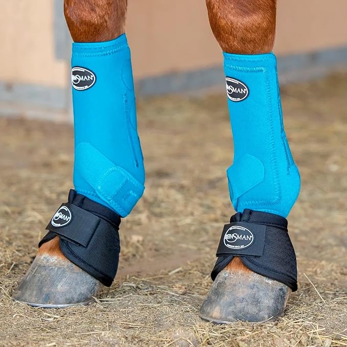 Reinsman Apex Bell Horse Boots - 2-Pack | Shock-Absorbing Stain-Resistant Durable Front Hoof Protection Wraps | No-Turn Design, Hook-and-Loop Closure