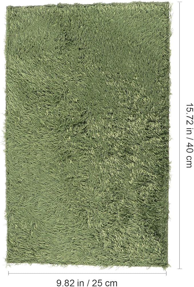 Toyvian 2pcs Moss Reptile Carpet Mat Terrarium Liner Bedding for Turtles Lizards Bearded Dragons Geckos Non-Adhesive Moisture Retentive Artificial Lawn for Pets Habitat