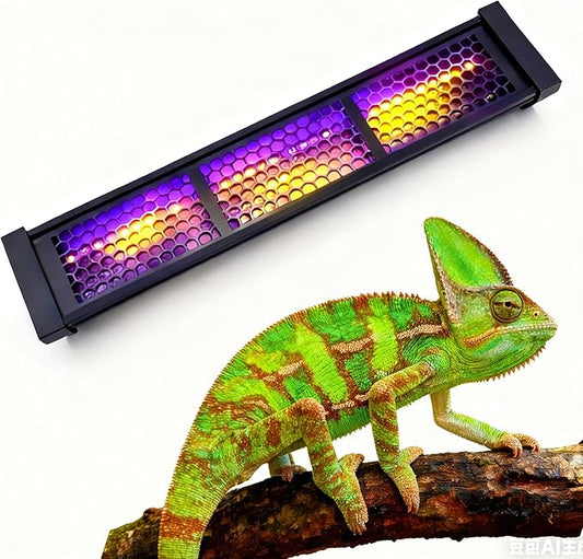 UVB Light for Reptiles, Dimmable LED UVB Lamp with 4/8/12H Timer, 8000H Lifespan, Full Spectrum Sunlight for Tortoise, Gecko, Bearded Dragon, 12W Reptile Lamp, 12IN