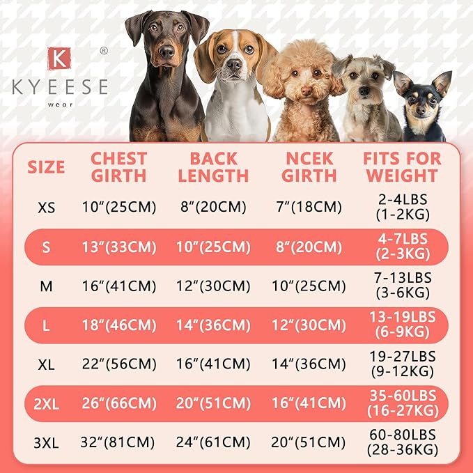 KYEESE Dog Sweater Warm Dog Sweater Turtleneck Large Pet Sweater with Gingham Patchwork Comfy Pet Coat for Fall Winter Cold Weather Soft Pullover Dogs Sweaters for Large Dogs