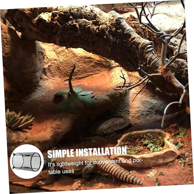 Reptile Heating Lampshade Cover Removable Mesh for Pet Reptiles Ceramic Bulb Protection Cage Guard