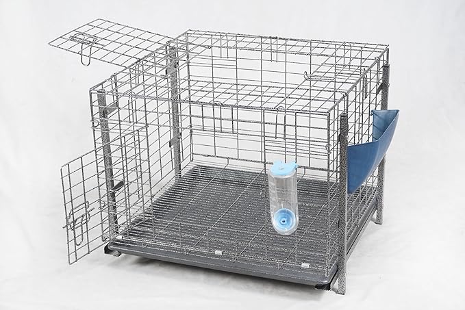 Stackable Rabbit Cage with Feeder and Water Bottle, 24 x 24 x 16 inches, Guinea Pig Ferret Bunny Hutch (2)