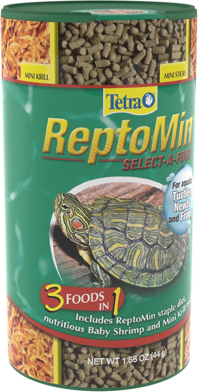 Tetra ReptoMin Select-A-Food 1.55 Ounces, for Aquatic Turtles, Newts and Frogs, Variety Pack, (Pack of 2)