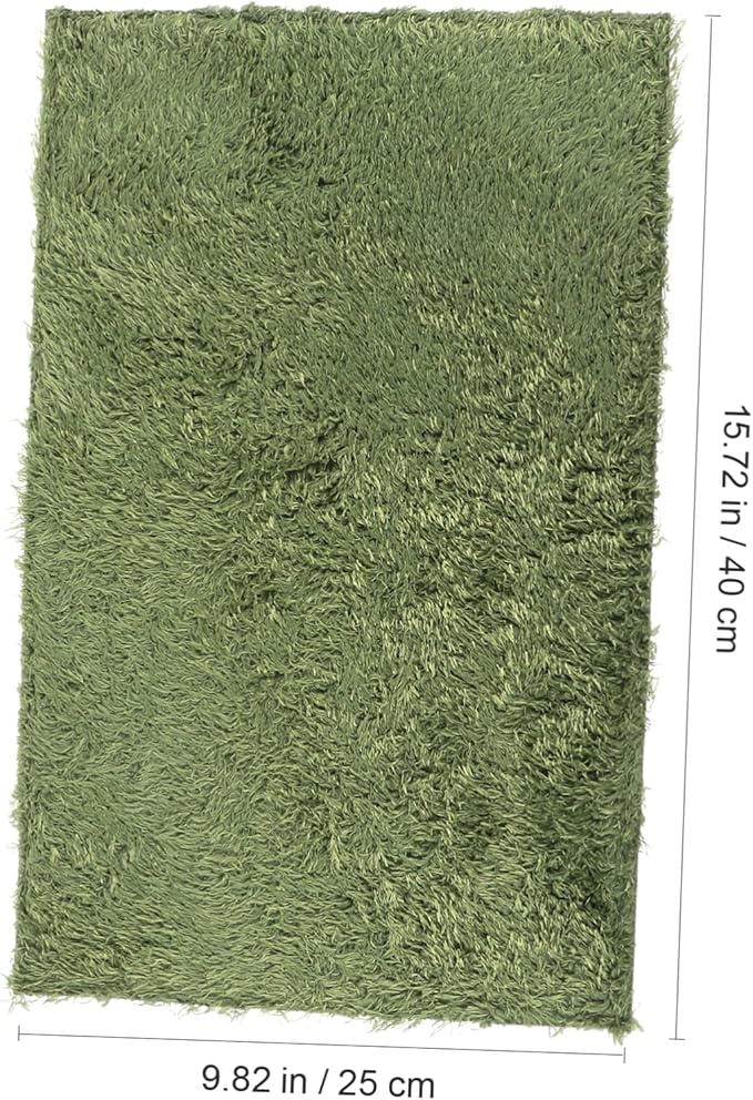 Kisangel 2pcs Turtle Habitat Carpet Breathable Reptile Bedding for Terrarium Imitation Moss Liner for Amphibians and Turtles Comfortable Substrate Mat for Reptiles