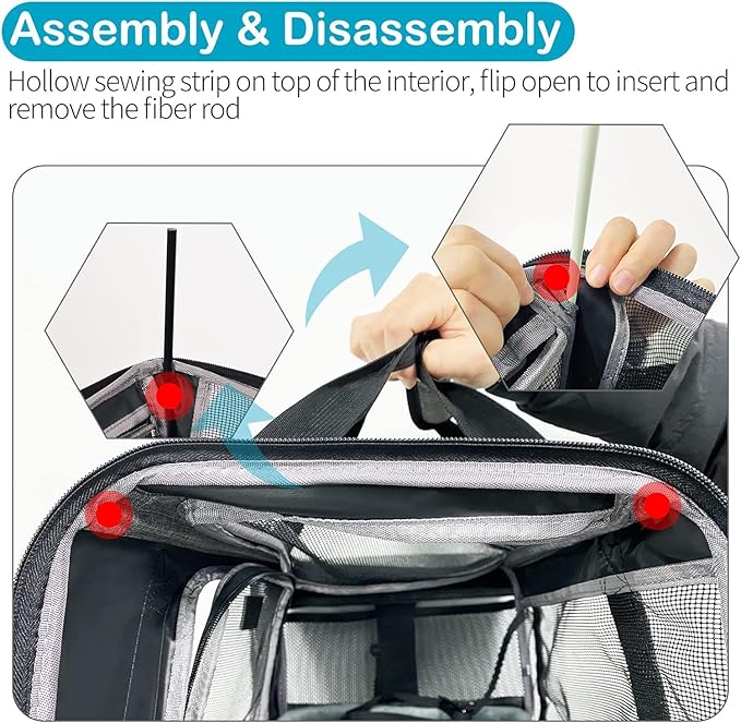 Wakytu TSA Approved Pet Carrier for Small Cats Dogs, Travel Bag with Adequate Ventilation, 5 Mesh Windows, 3 Entrance, Locking Safety Zippers, Padded Shoulder and Carrying Strap, Small
