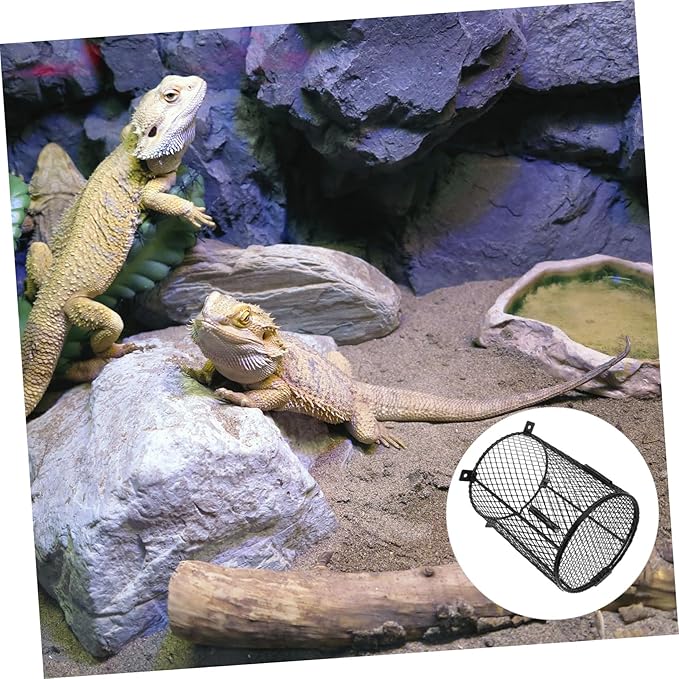 Reptile Heat Lamp Mesh Cover Anti-Scald Ceramic Bulb Protector for Turtle Tank Accessories Reptile Cages and Heating Lamps Sturdy and Safe Enclosure for Basking Light