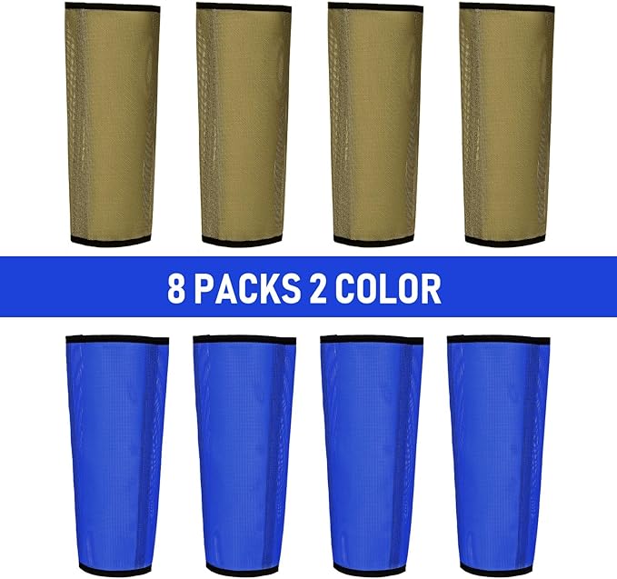 Jexine Set of 8 Mesh Fly Boots for Horse Loose Fitting Non Slip Breathable Horse Fly Leggings Protective Reduces Stress Leg Fatigue Wraps for Preventing Flies Mosquitoes Bite